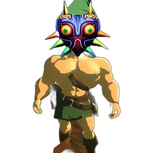 mask, creature, staff, weapon transparent PNG cut-out