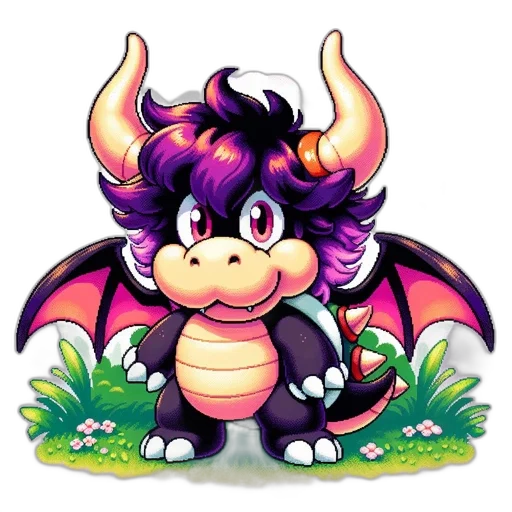 dragon, creature, animal, pixel art transparent PNG cut-out