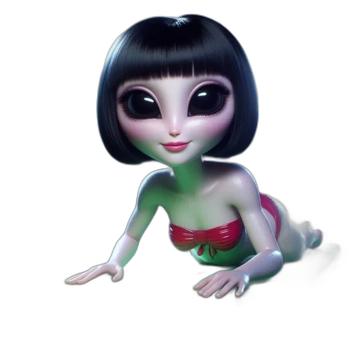 creature, robot, dress, face transparent PNG cut-out