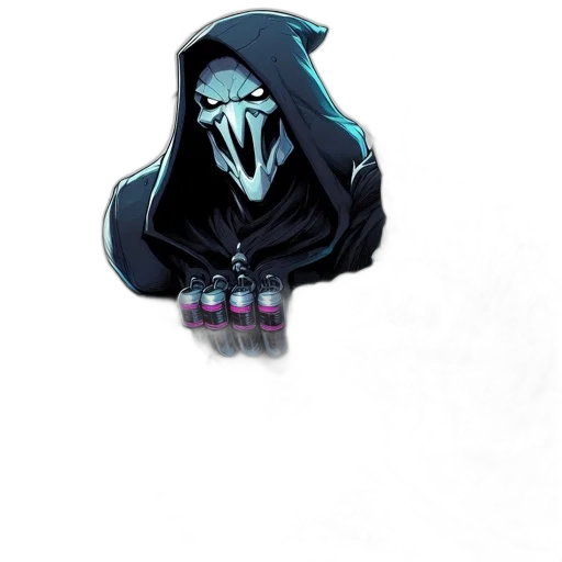 mask, jacket, weapon, robot transparent PNG cut-out