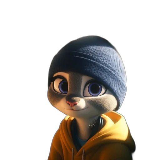 jacket, hat, staff, animal transparent PNG cut-out