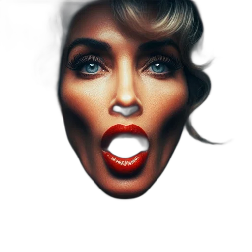 face, mask, photorealistic, concept art transparent PNG cut-out