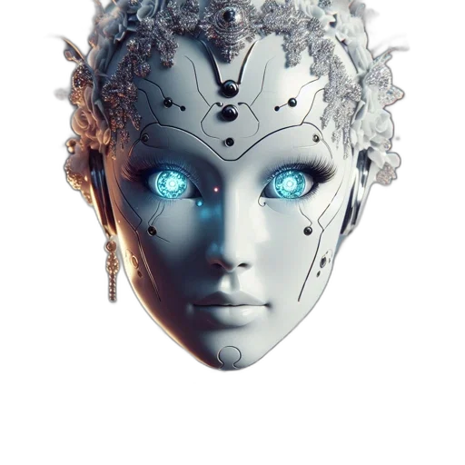 robot, mask, face, creature transparent PNG cut-out