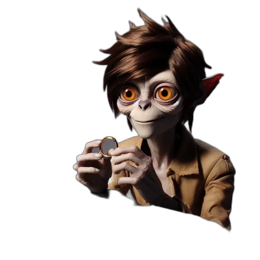 staff, creature, face, robot transparent PNG cut-out