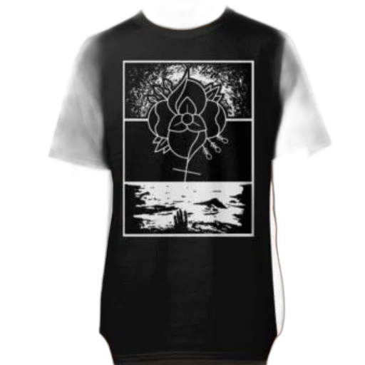 tree, black, t-shirt, white transparent PNG cut-out