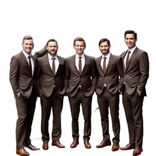 staff, hair, group, five transparent PNG cut-out