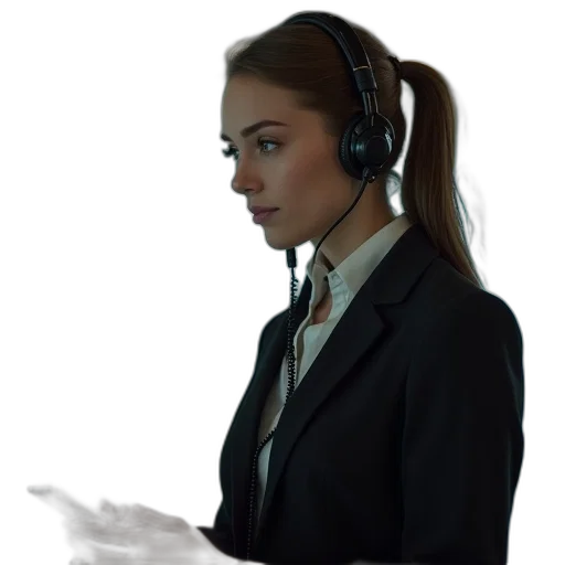 staff, jacket, face, robot transparent PNG cut-out