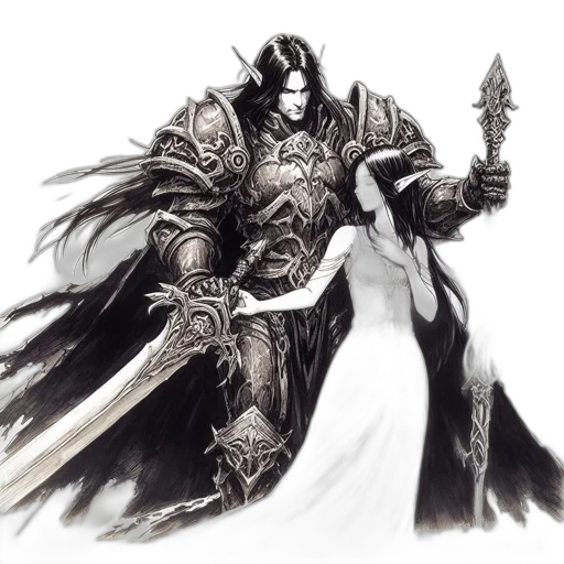 sword, weapon, fantasy art, concept art transparent PNG cut-out