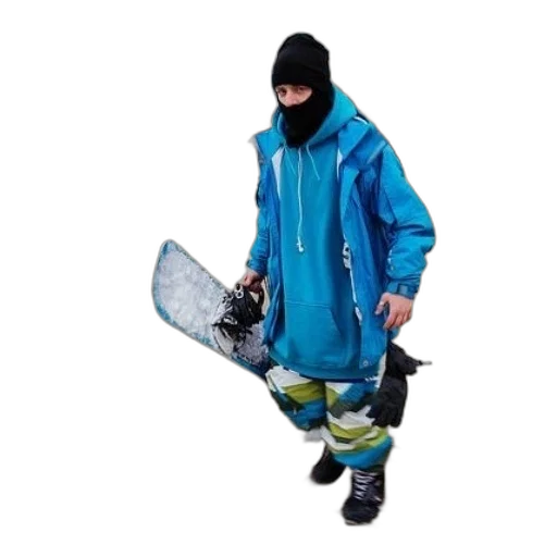 jacket, staff, person, blue transparent PNG cut-out