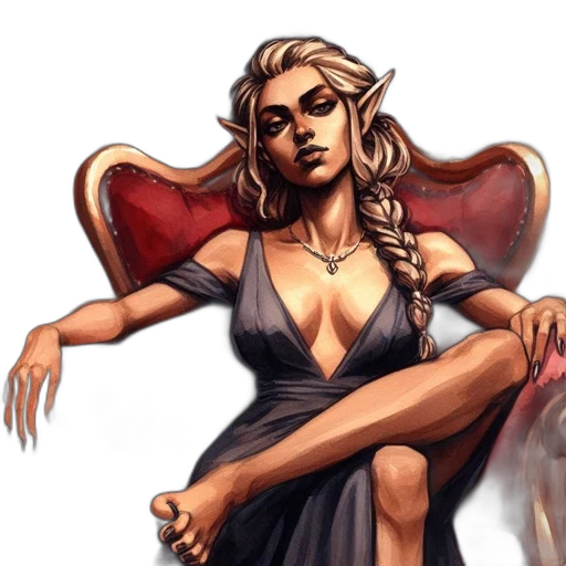 dress, concept art, fantasy art, comic book art transparent PNG cut-out