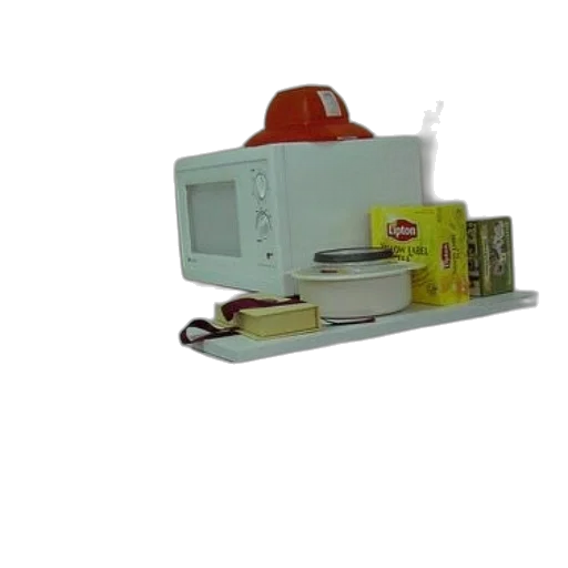 robot, 3d render, microwave, oven transparent PNG cut-out