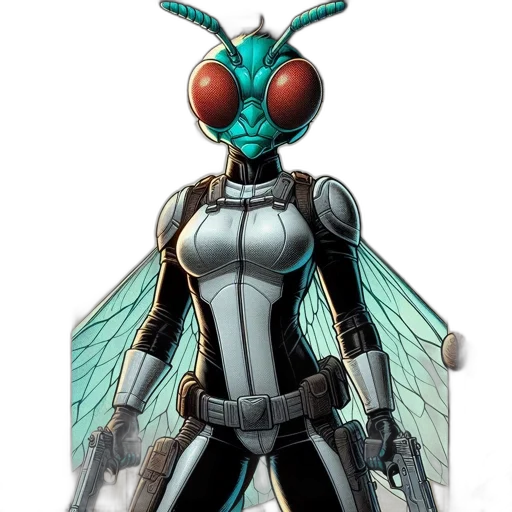 robot, concept art, comic book art, 3d render transparent PNG cut-out