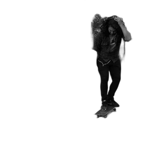 jacket, creature, mask, hair transparent PNG cut-out