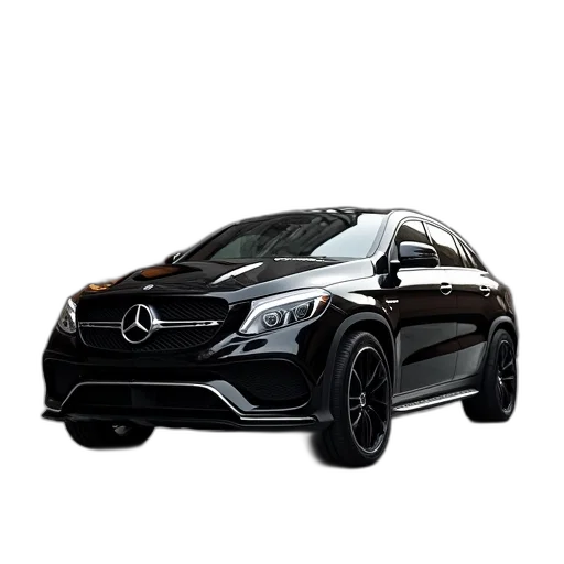 car, 3d render, photorealistic, black transparent PNG cut-out