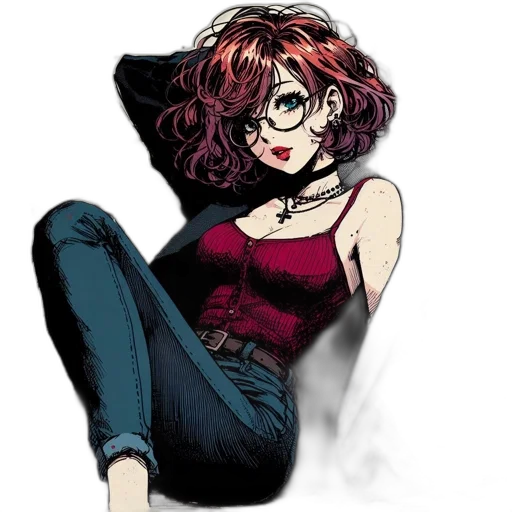 dress, staff, jacket, hair transparent PNG cut-out