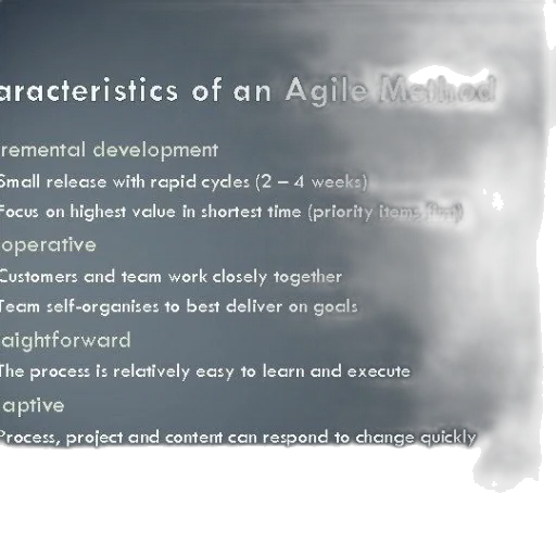 slide, titled, characteristics, agile transparent PNG cut-out