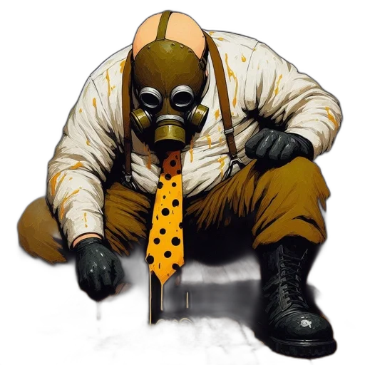 mask, staff, weapon, jacket transparent PNG cut-out
