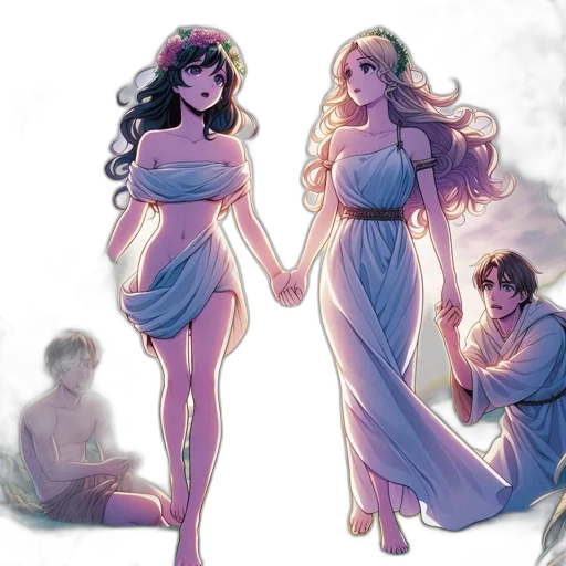 comic book art, concept art, fantasy art, watercolor transparent PNG cut-out