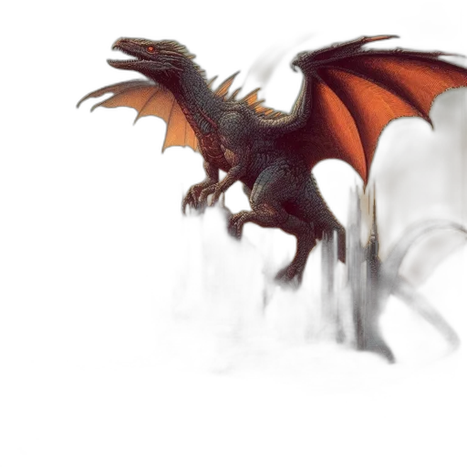 dragon, creature, sword, weapon transparent PNG cut-out