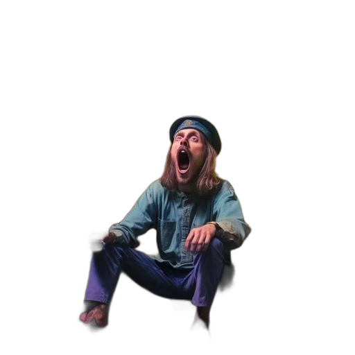 creature, jacket, hat, face transparent PNG cut-out