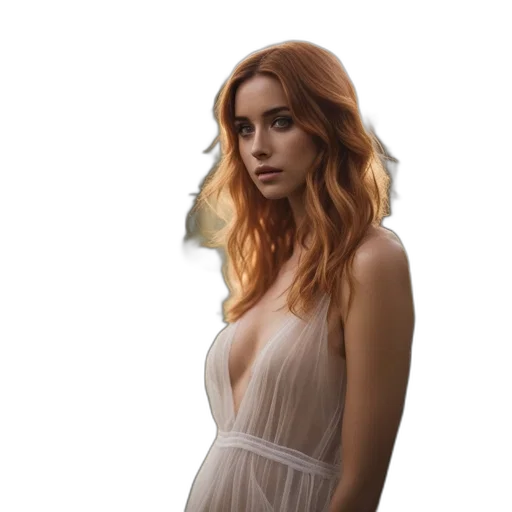 dress, face, hair, jewelry transparent PNG cut-out