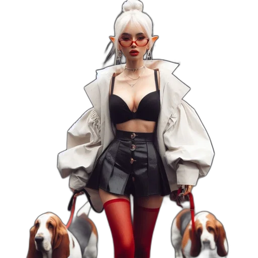 jacket, concept art, cyberpunk, fantasy art transparent PNG cut-out