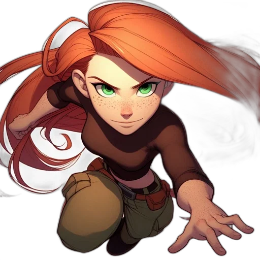 staff, weapon, hair, face transparent PNG cut-out