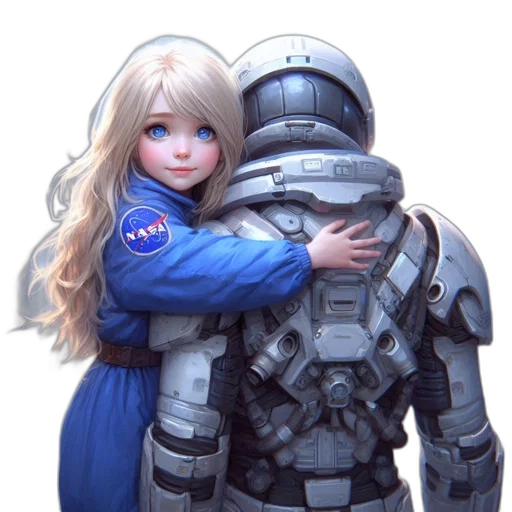 robot, jacket, face, creature transparent PNG cut-out