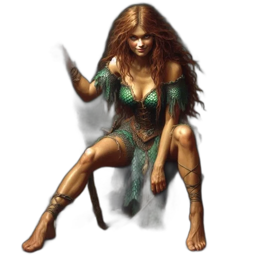 staff, sword, dress, fantasy art transparent PNG cut-out
