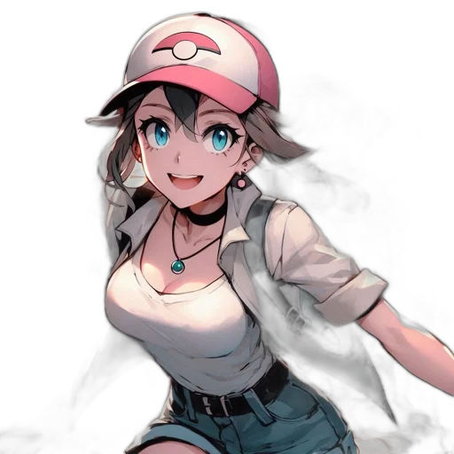 hat, dress, staff, face transparent PNG cut-out