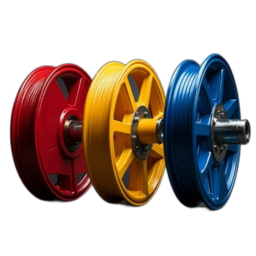 3d render, colorful, trio, three transparent PNG cut-out