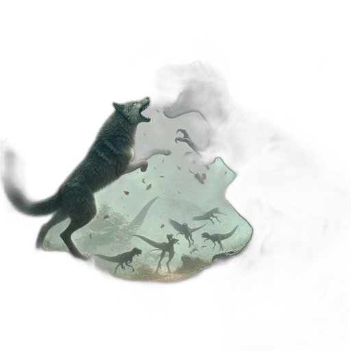 dragon, animal, creature, staff transparent PNG cut-out