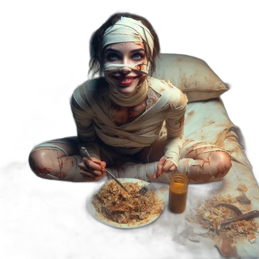 food, face, mask, creature transparent PNG cut-out