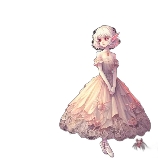 dress, robot, creature, flower transparent PNG cut-out