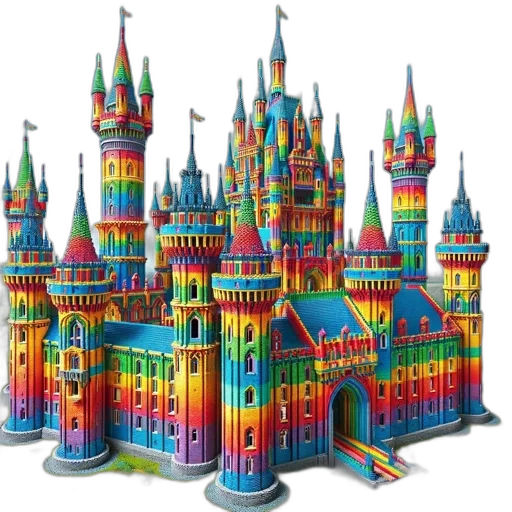 building, 3d render, concept art, pixel art transparent PNG cut-out