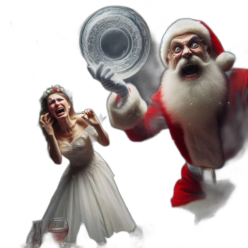 concept art, 3d render, santa, claus transparent PNG cut-out