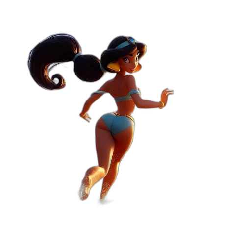 hair, dress, 3d render, concept art transparent PNG cut-out