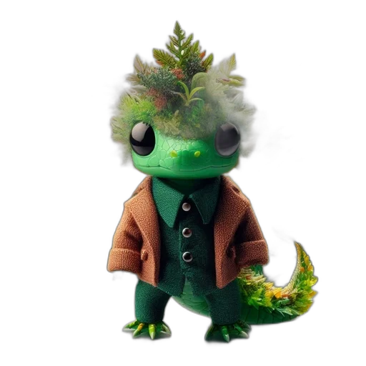 dragon, creature, staff, animal transparent PNG cut-out