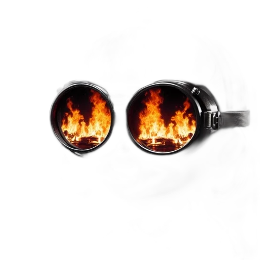 jewelry, mask, fire, grayscale transparent PNG cut-out