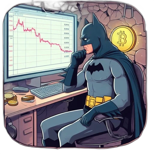 comic book art, cartoon, batman, depicted transparent PNG cut-out