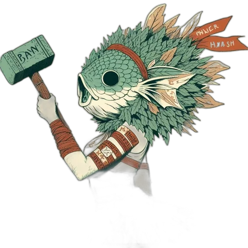 staff, weapon, creature, animal transparent PNG cut-out