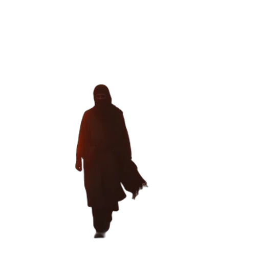 mask, jacket, creature, staff transparent PNG cut-out