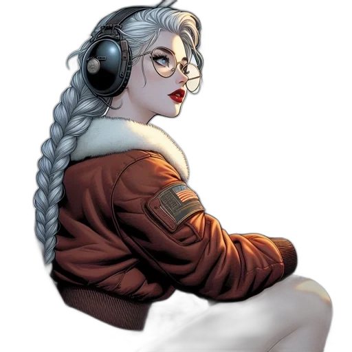 jacket, comic book art, concept art, pixel art transparent PNG cut-out