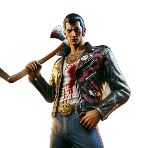 jacket, weapon, concept art, comic book art transparent PNG cut-out