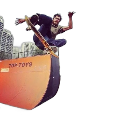 skateboarder, performs, trick, ramp transparent PNG cut-out