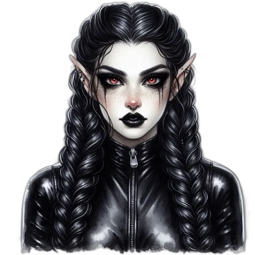 face, fantasy art, concept art, pixel art transparent PNG cut-out