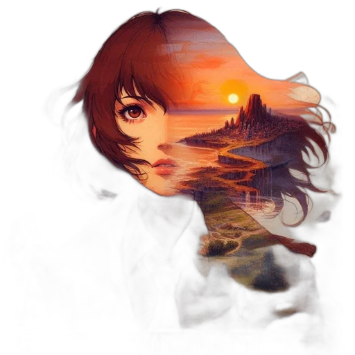 face, mask, hair, creature transparent PNG cut-out