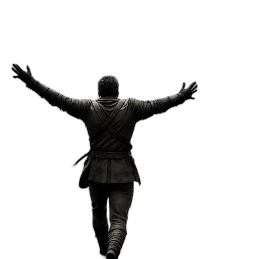 jacket, staff, 3d render, photorealistic transparent PNG cut-out