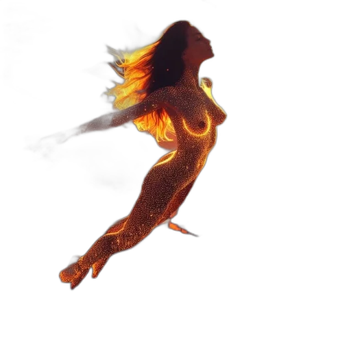 hair, dress, creature, concept art transparent PNG cut-out