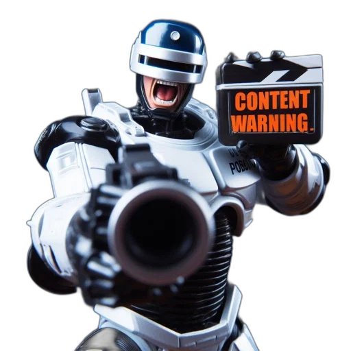 robot, weapon, concept art, 3d render transparent PNG cut-out